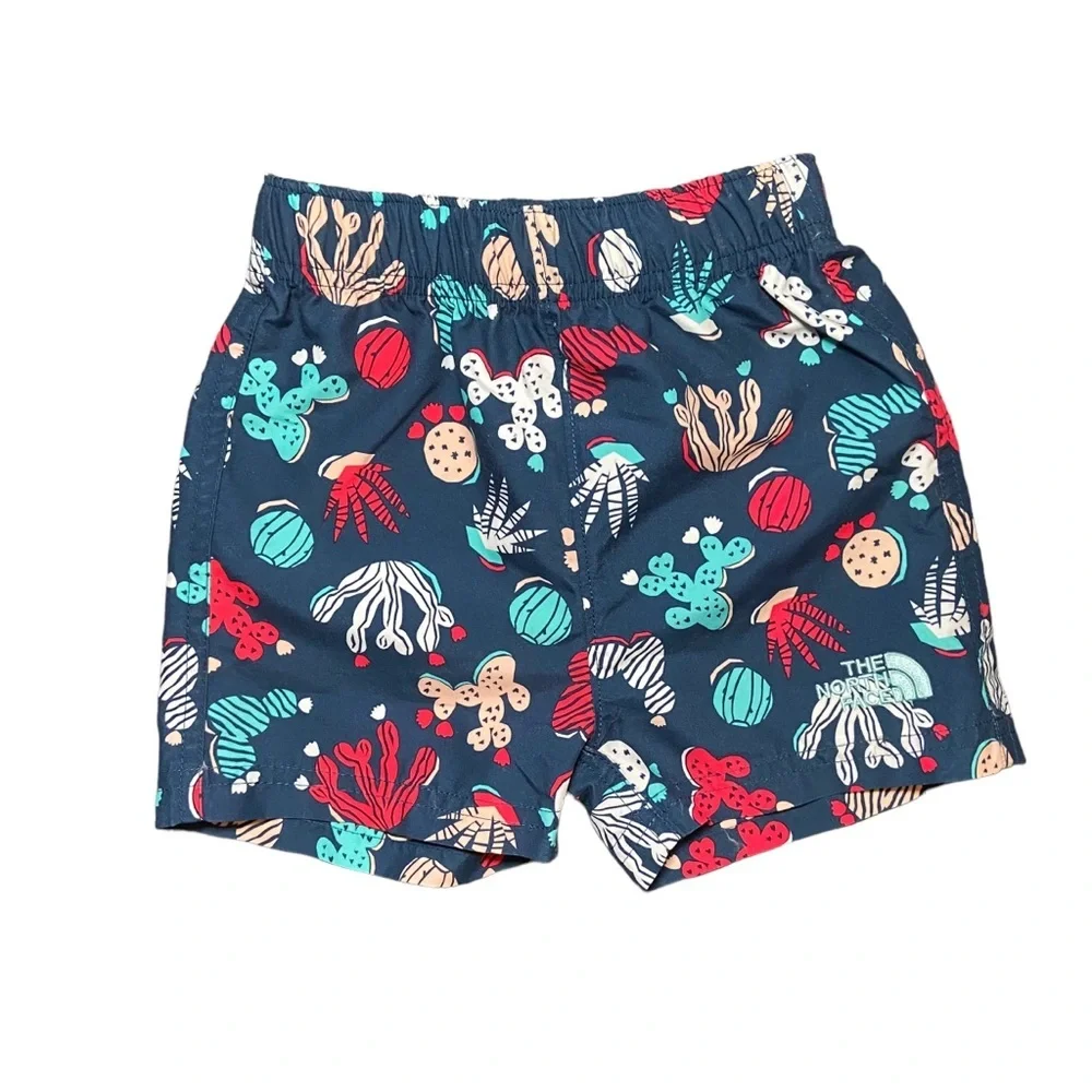 The North Face Swim Trunks‎ 6-12 months blue beach pool seashells colorful